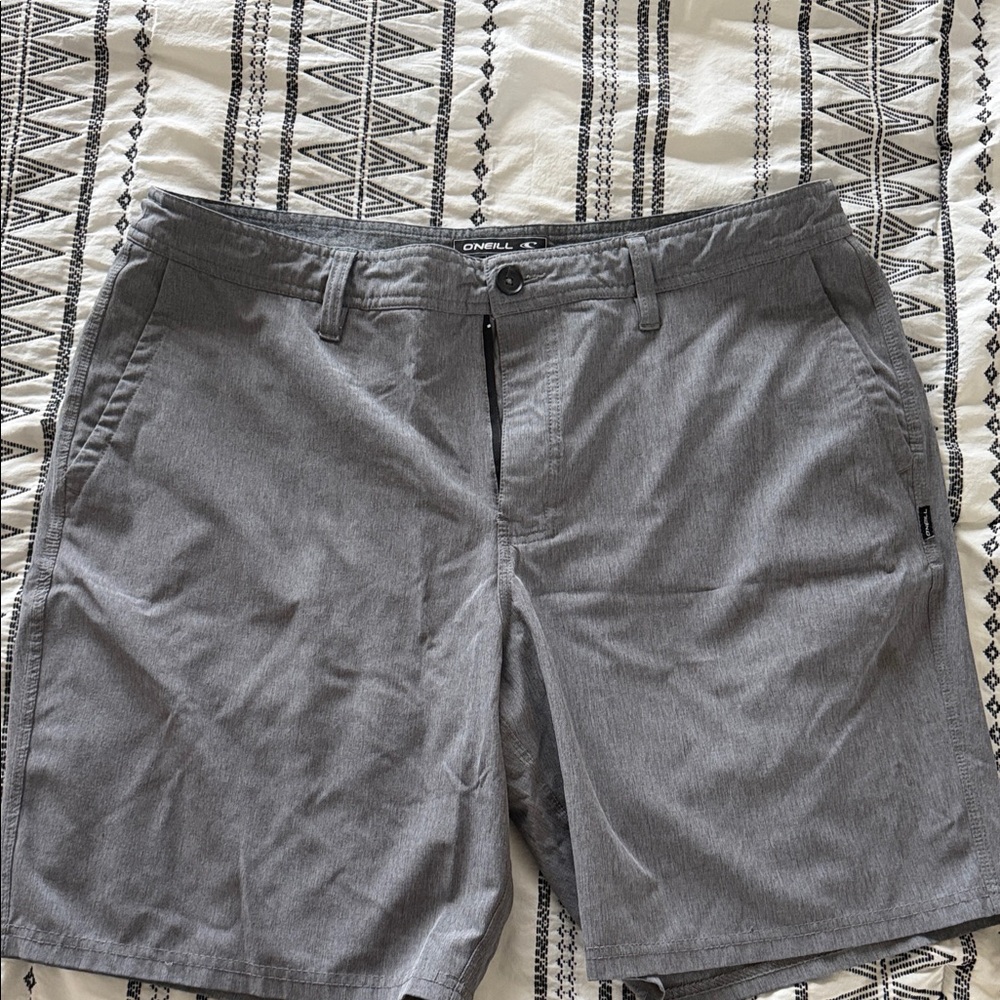O'Neill Men's Charcoal Flat Front Shorts